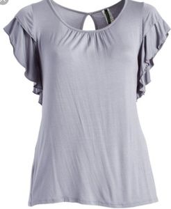 Poliana Plus flutter sleeve top